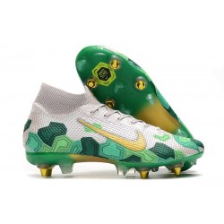 Nike Mercurial Superfly VII Elite SG-Pro Mbappe Gris Or Vert