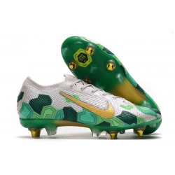 Nike Mercurial Vapor 13 Elite SG-PRO Anti-Clog Mbappe Gris Or Vert