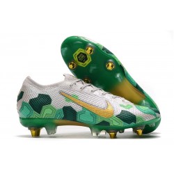 Nike Mercurial Vapor 13 Elite SG-PRO Anti-Clog Mbappe Gris Or Vert