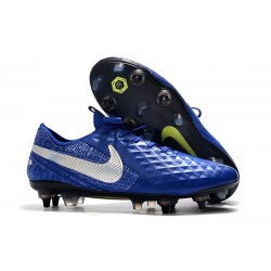 Nike Tiempo Legend VIII Elite SG-PRO Anti-Clog Bleu Argent