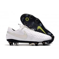 Nike Tiempo Legend VIII Elite SG-PRO Anti-Clog Blanc Platine Gris