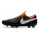 Chaussures Nike Tiempo Legend VIII Elite FG Noir Blanc Orange