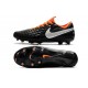 Chaussures Nike Tiempo Legend VIII Elite FG Noir Blanc Orange