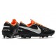 Chaussures Nike Tiempo Legend VIII Elite FG Noir Blanc Orange