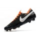 Chaussures Nike Tiempo Legend VIII Elite FG Noir Blanc Orange