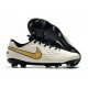 Chaussures Nike Tiempo Legend VIII Elite FG Blanc Or Noir