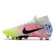 Nike Mercurial Superfly VII Elite AG-Pro Neymar Blanc Noir Bleu Volt