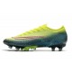 Chaussures Nike Mercurial Vapor XIII Elite AG-PRO Citron Noir Vert