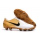 Crampons Nouveau Nike Phantom Venom Elite FG Blanc Or Noir