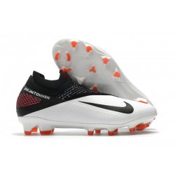 Chaussure de foot Nike Phantom Vision II Elite DF FG Blanc Noir Cramoisi