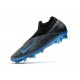 Chaussure de foot Nike Phantom Vision II Elite DF FG Noir Bleu Laser Anthracite