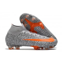 Nike Mercurial Superfly VII Elite DF CR7 FG Blanc Noir Orange