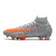 Nike Mercurial Superfly VII Elite DF CR7 FG Blanc Noir Orange