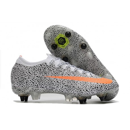 Nike Mercurial Vapor XIII Elite SG PRO AC CR7 Safari-Blanc Orange Noir