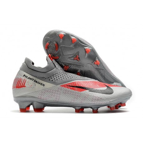 Chaussure de foot Nike Phantom Vision II Elite DF FG Gris Noir