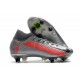 Nike Mercurial Superfly 7 Elite SG-Pro Anti-Clog Gris Noir Rouge