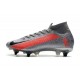 Nike Mercurial Superfly 7 Elite SG-Pro Anti-Clog Gris Noir Rouge