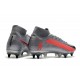 Nike Mercurial Superfly 7 Elite SG-Pro Anti-Clog Gris Noir Rouge