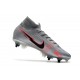 Nike Mercurial Superfly 7 Elite SG-Pro Anti-Clog Gris Noir Rouge