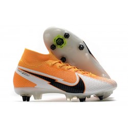 Nike Mercurial Superfly 7 Elite SG Anti-Clog Orange Laser Noir Blanc