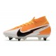 Nike Mercurial Superfly 7 Elite SG Anti-Clog Orange Laser Noir Blanc