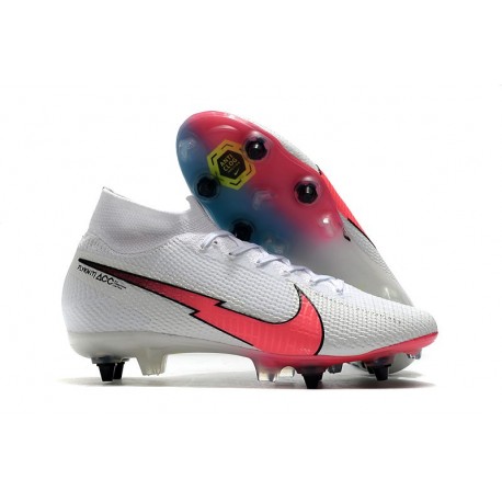 Nike Mercurial Superfly 7 Elite SG-Pro Anti-Clog Blanc Rouge Bleu