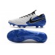 Nike Tiempo Legend 8 Elite FG Crampon Foot - Blanc Bleu Noir