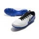 Nike Tiempo Legend 8 Elite FG Crampon Foot - Blanc Bleu Noir