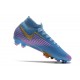 Nike Mercurial Superfly 7 Elite DF FG Bleu Rose Or