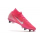 Nike Mercurial Superfly 7 Elite SG Anti-Clog x Mbappe Rose Blanc Noir