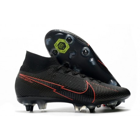 Nike Mercurial Superfly 7 Elite SG-Pro Anti-Clog Noir Rouge