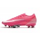 Chaussures Nike Mercurial Vapor XIII Elite AG Mbappe Rose Blanc Noir