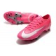 Chaussures Nike Mercurial Vapor XIII Elite AG Mbappe Rose Blanc Noir