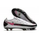 Nike Crampons de Foot Phantom GT Elite FG Blanc Rose Noir