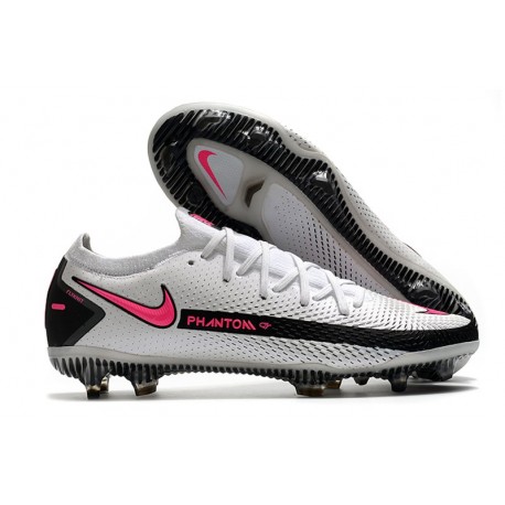 Nike Crampons de Foot Phantom GT Elite FG Blanc Rose Noir