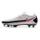 Nike Crampons de Foot Phantom GT Elite FG Blanc Rose Noir