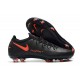 Nike Crampons de Foot Phantom GT Elite FG Noir Rouge Chili Gris Fumee