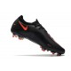 Nike Crampons de Foot Phantom GT Elite FG Noir Rouge Chili Gris Fumee