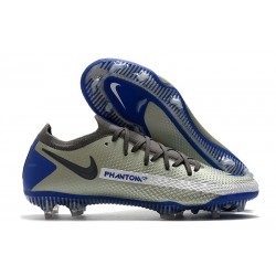 Nike Crampons de Foot Phantom GT Elite FG Bleu Gris Noir