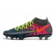 Chaussure Nouvelle Nike Phantom GT Elite Dynamic Fit FG Gris Bleu Rose