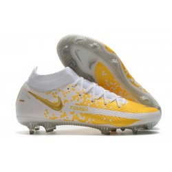 Nike Phantom GT Elite DF FG Neuf Crampons Or Blanc