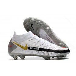 Nike Phantom GT Elite DF FG Neuf Crampons Bianco Negro Or Rouge