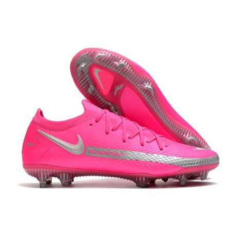 Nike Crampons de Foot Phantom GT Elite FG Rose Argent