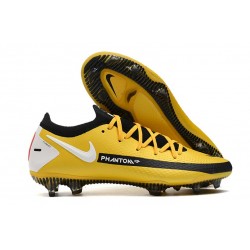 Nike Chaussure Phantom GT Elite FG Jaune Noir Blanc