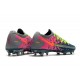 Nike Chaussure Phantom GT Elite FG Gris Bleu Rose