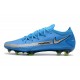 Nike Chaussure Phantom GT Elite FG Bleu Argent