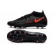 Crampons Nike Phantom GT Elite AG-Pro Noir Rouge Chili Gris fumee