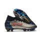 Crampons Nike Mercurial Superfly VII Elite DF FG Argento Blu Rosso