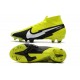 Crampons Nike Mercurial Superfly VII Elite DF FG Jaune Noir Blanc