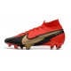 Crampons Nike Mercurial Superfly VII Elite DF FG Rouge Noir Or